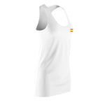 Cut & Sew Racerback Dress (White)